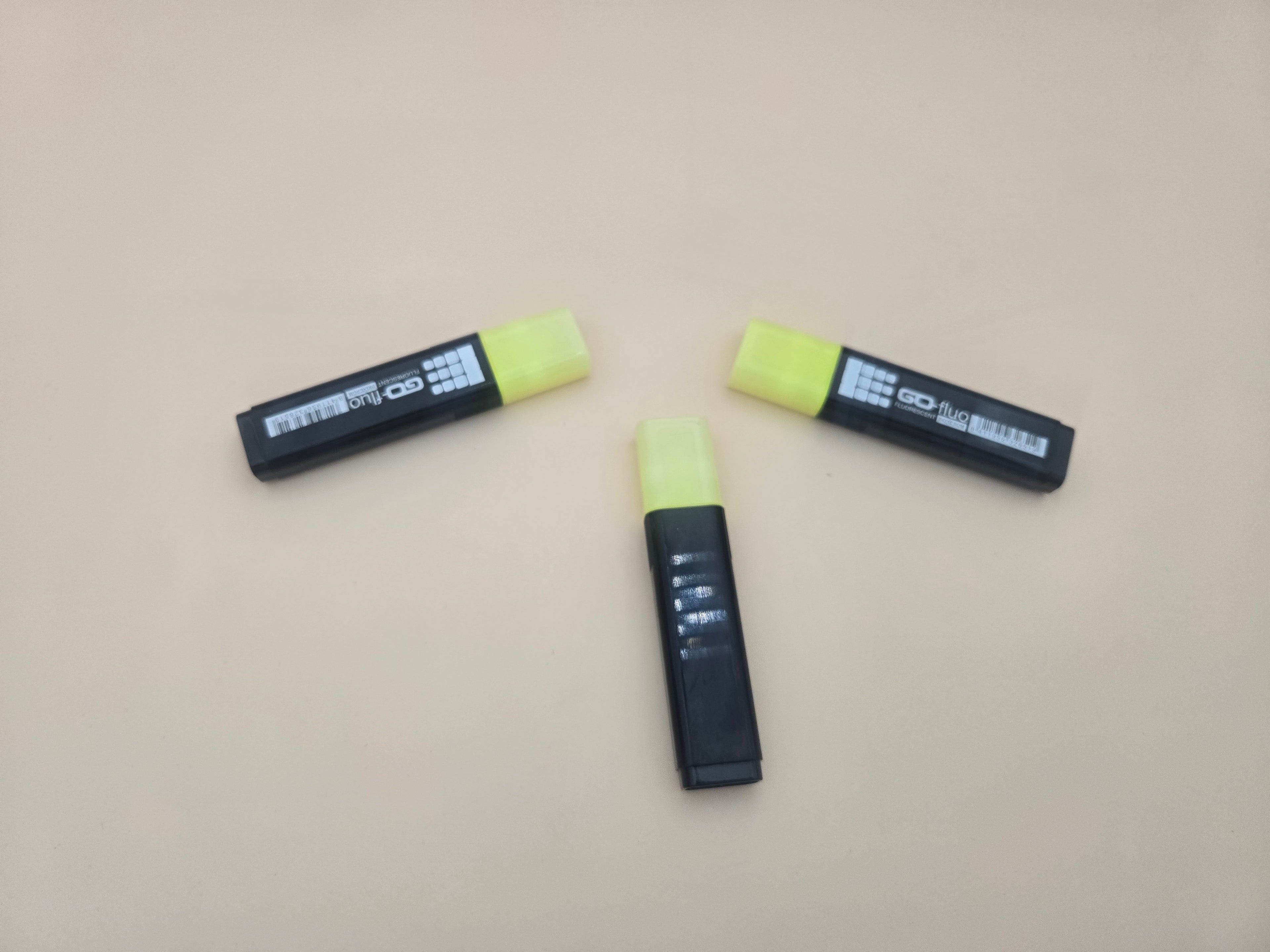 Surligneur GO-fluo Jaune – Trait Large & Encre Fluorescente à l'unité