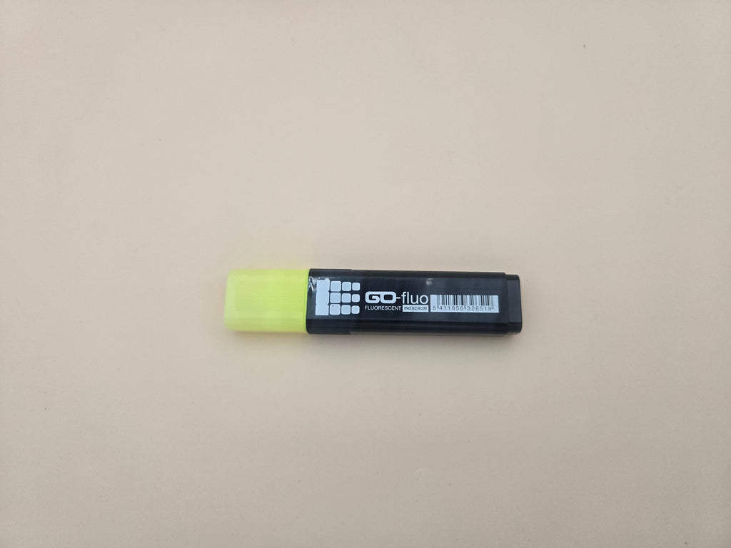 Surligneur GO-fluo Jaune – Trait Large & Encre Fluorescente à l'unité