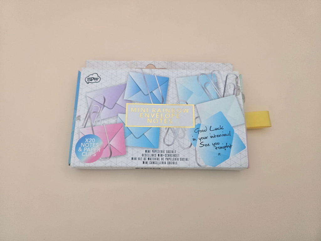 Kit Mini Notes & Enveloppes NPW – 20 Messages & Trombones Pastel