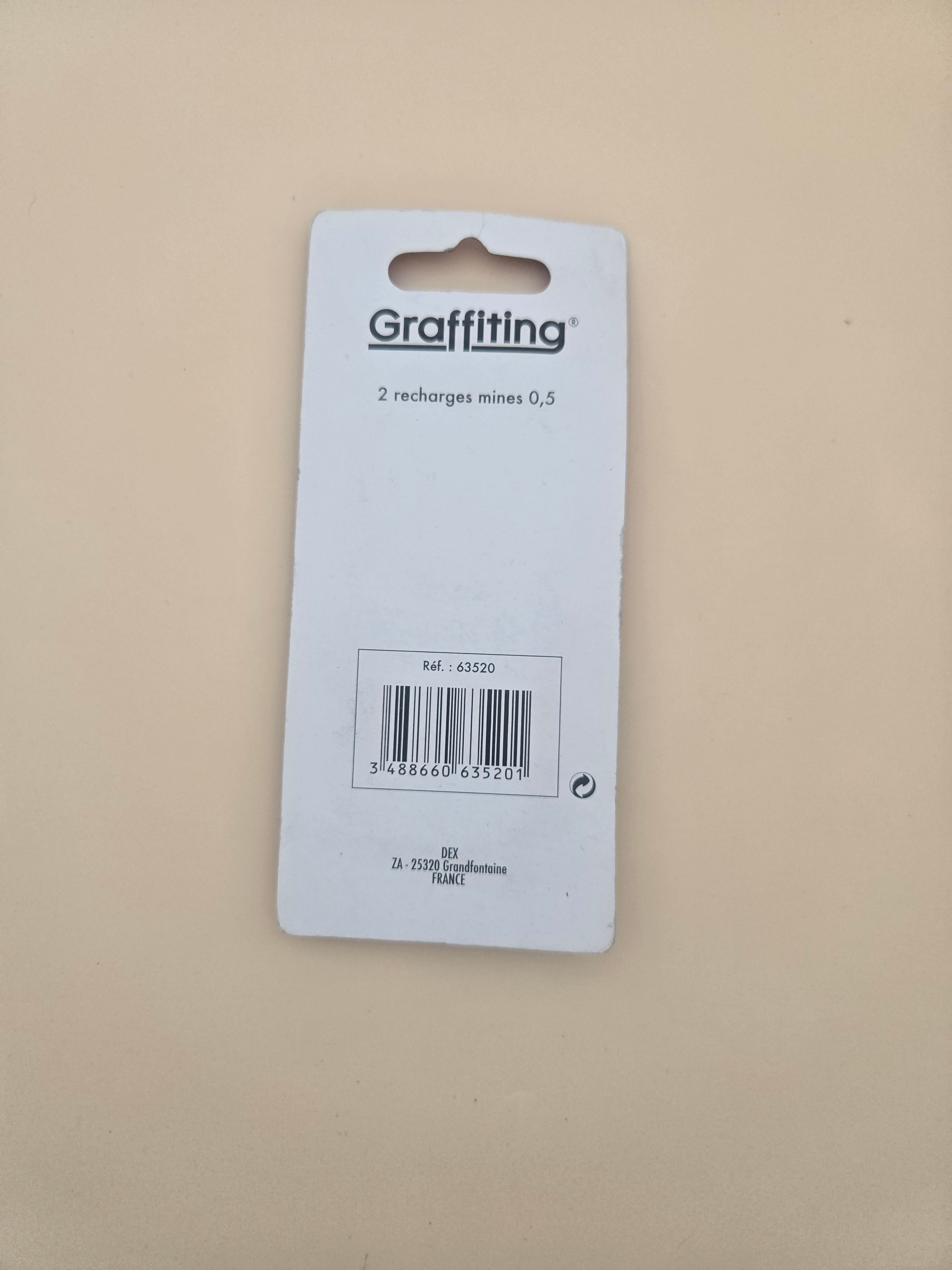 Lot de 2 Recharges Mines 0,5 mm – Graffiting