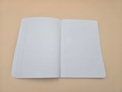 Cahier Petits Carreaux Escriboline – 90 Pages, Couverture Bleue & Rouge