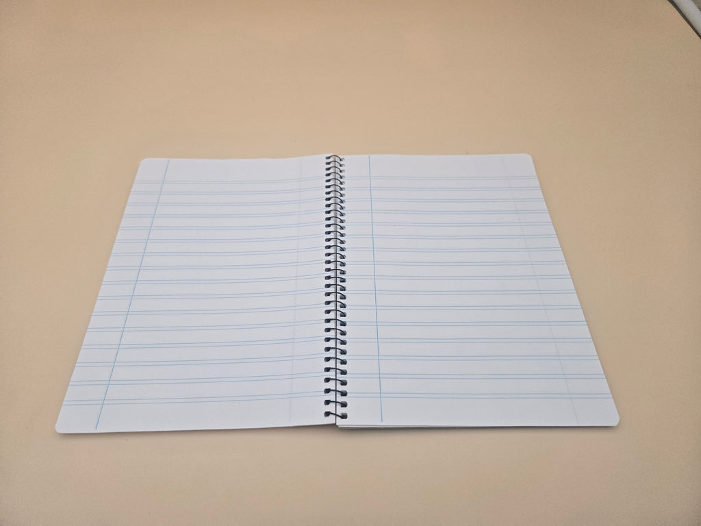 Cahier à Spirale Flojim – Couverture Translucide Jaune & Dos Bleu
