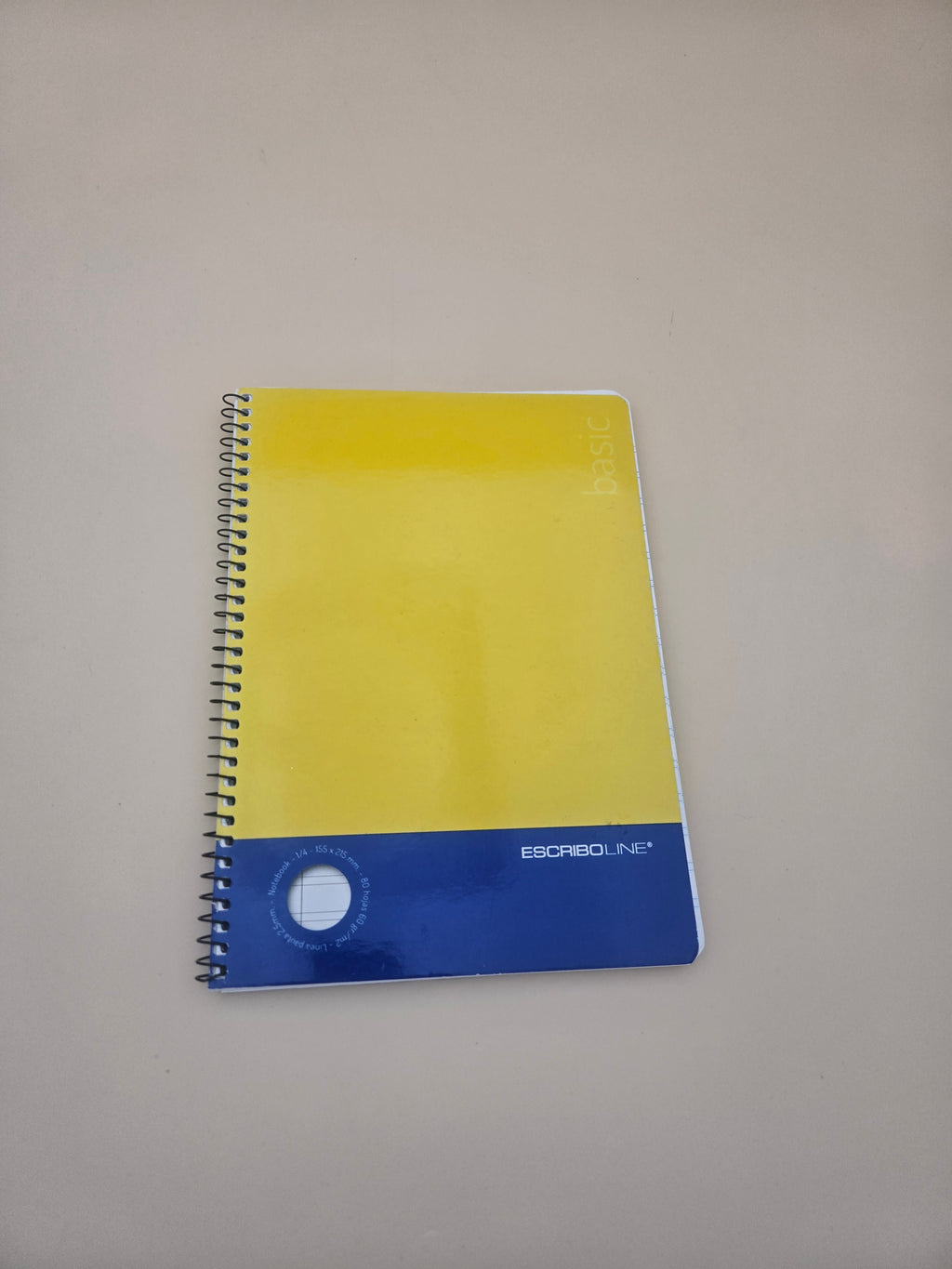 Cahier à Spirale Flojim – Couverture Translucide Jaune & Dos Bleu