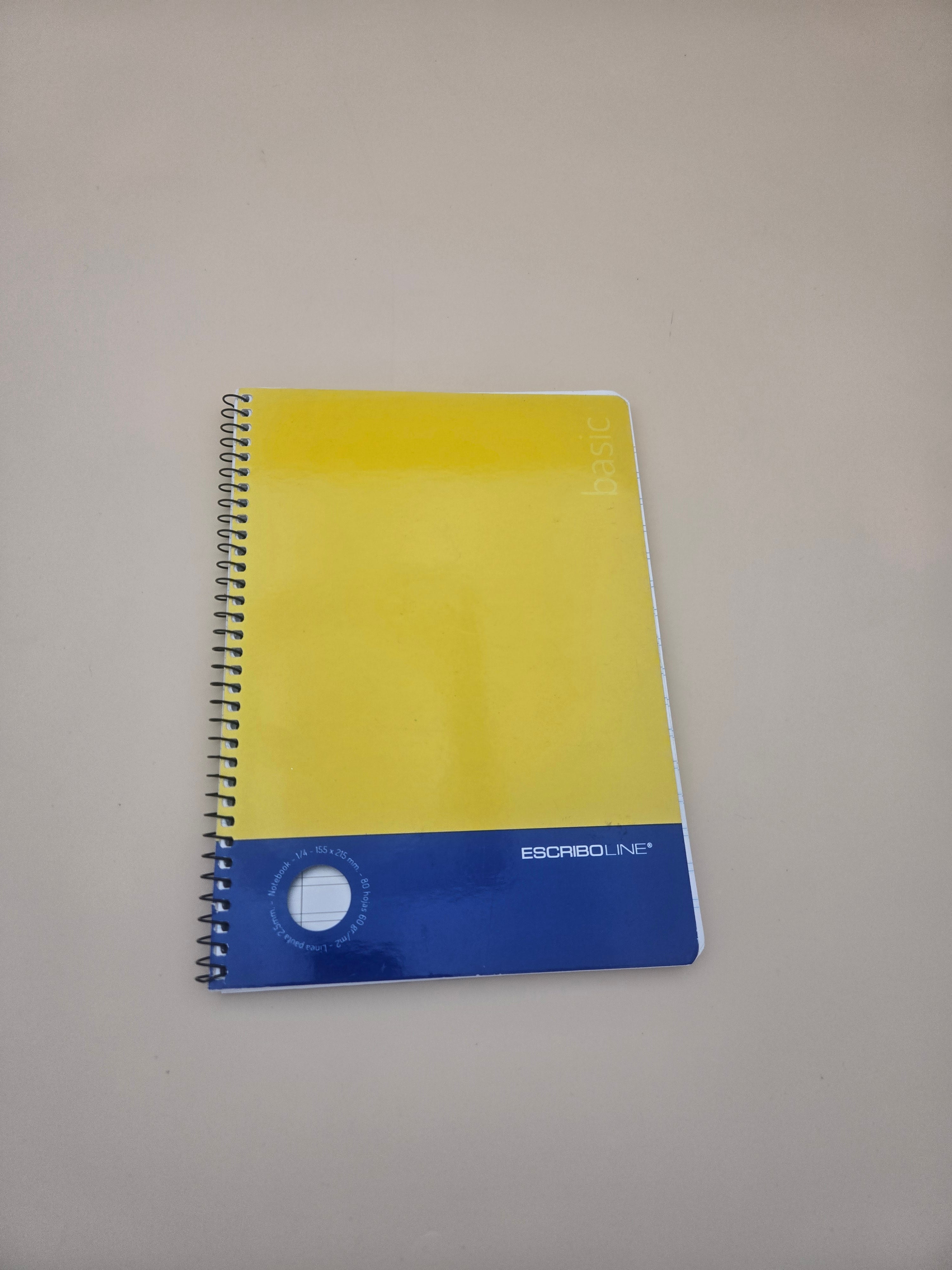 Cahier à Spirale Flojim – Couverture Translucide Jaune & Dos Bleu