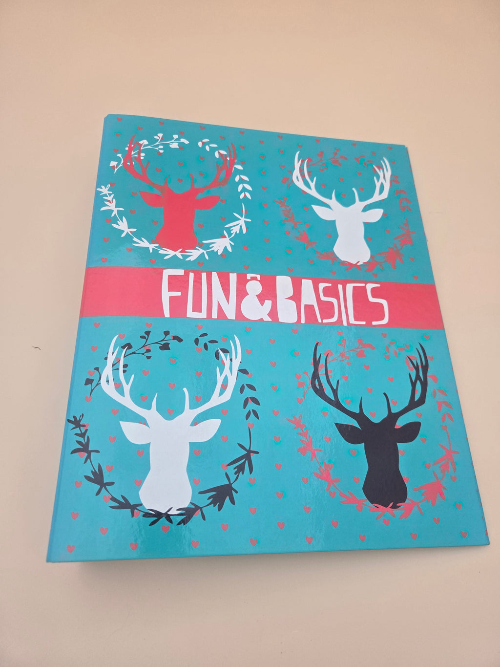 Carnet Fun & Basics – Couverture Cerfs Boho, Turquoise & Rose