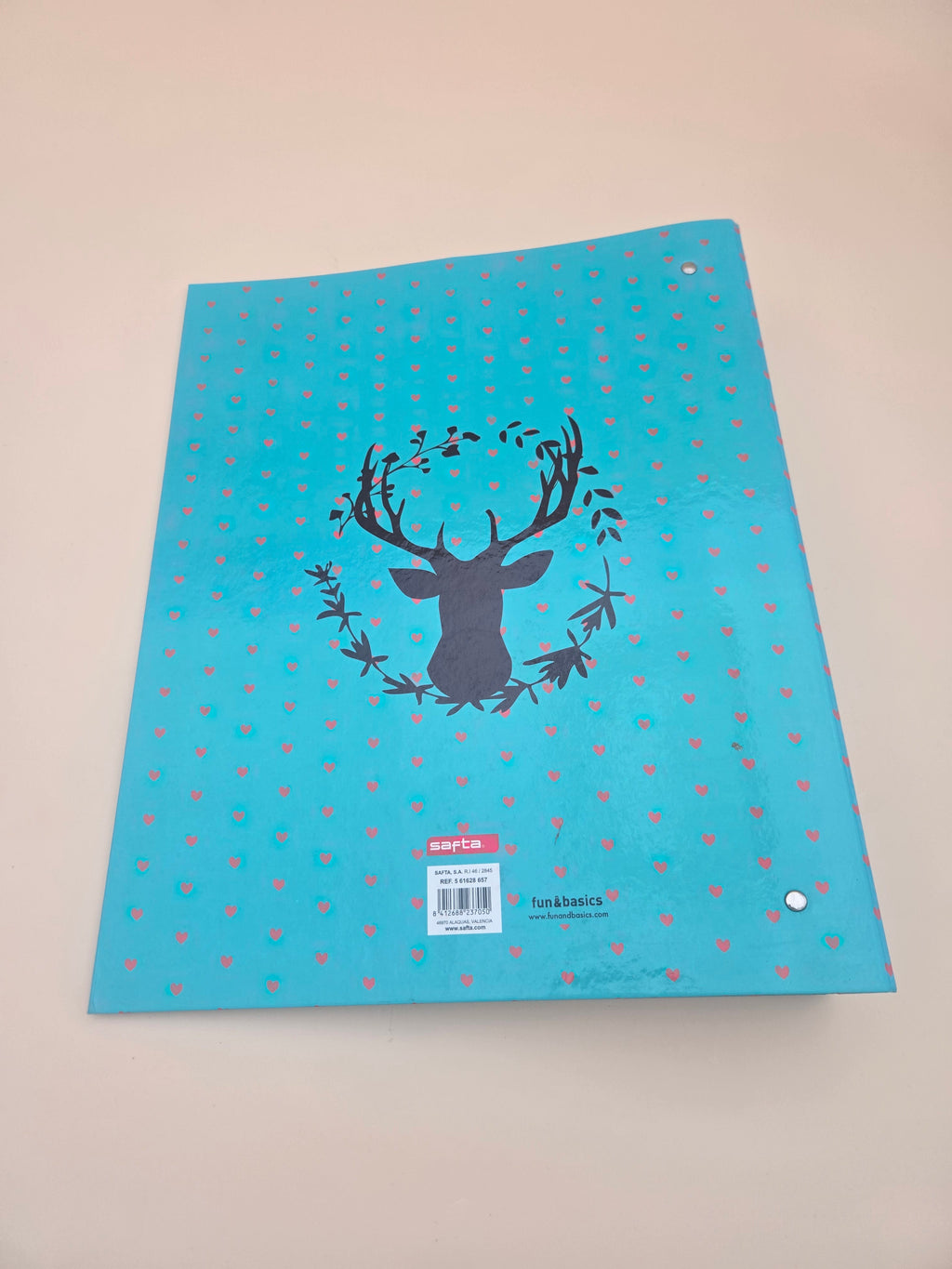 Carnet Fun & Basics – Couverture Cerfs Boho, Turquoise & Rose