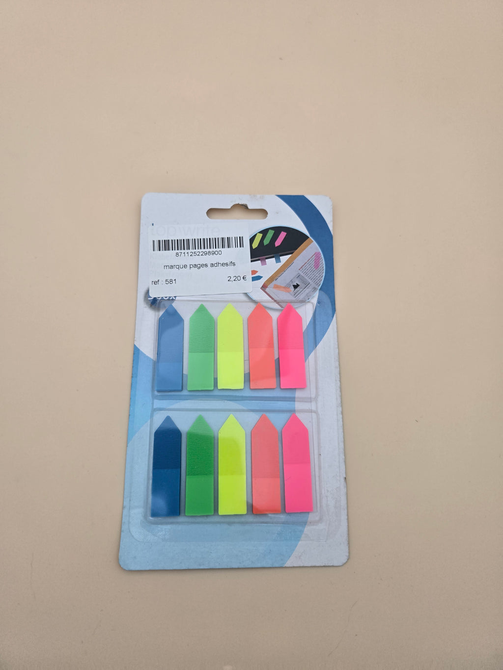 Marque-Pages Adhésifs Flèches Fluo – 5 Couleurs, 2 Formats