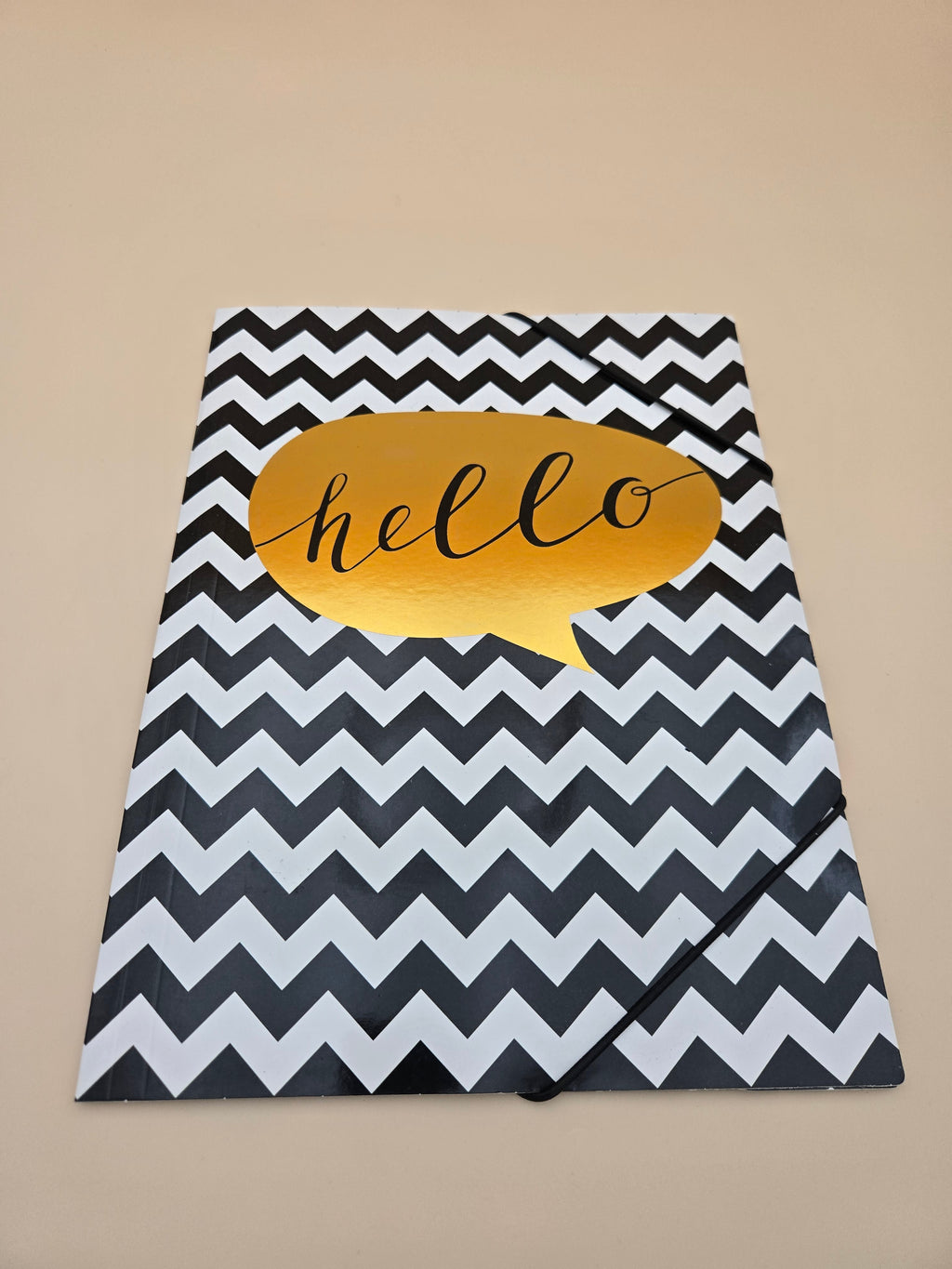 Chemise À Élastique HERMA A4 – Motif Zigzag Noir & Blanc