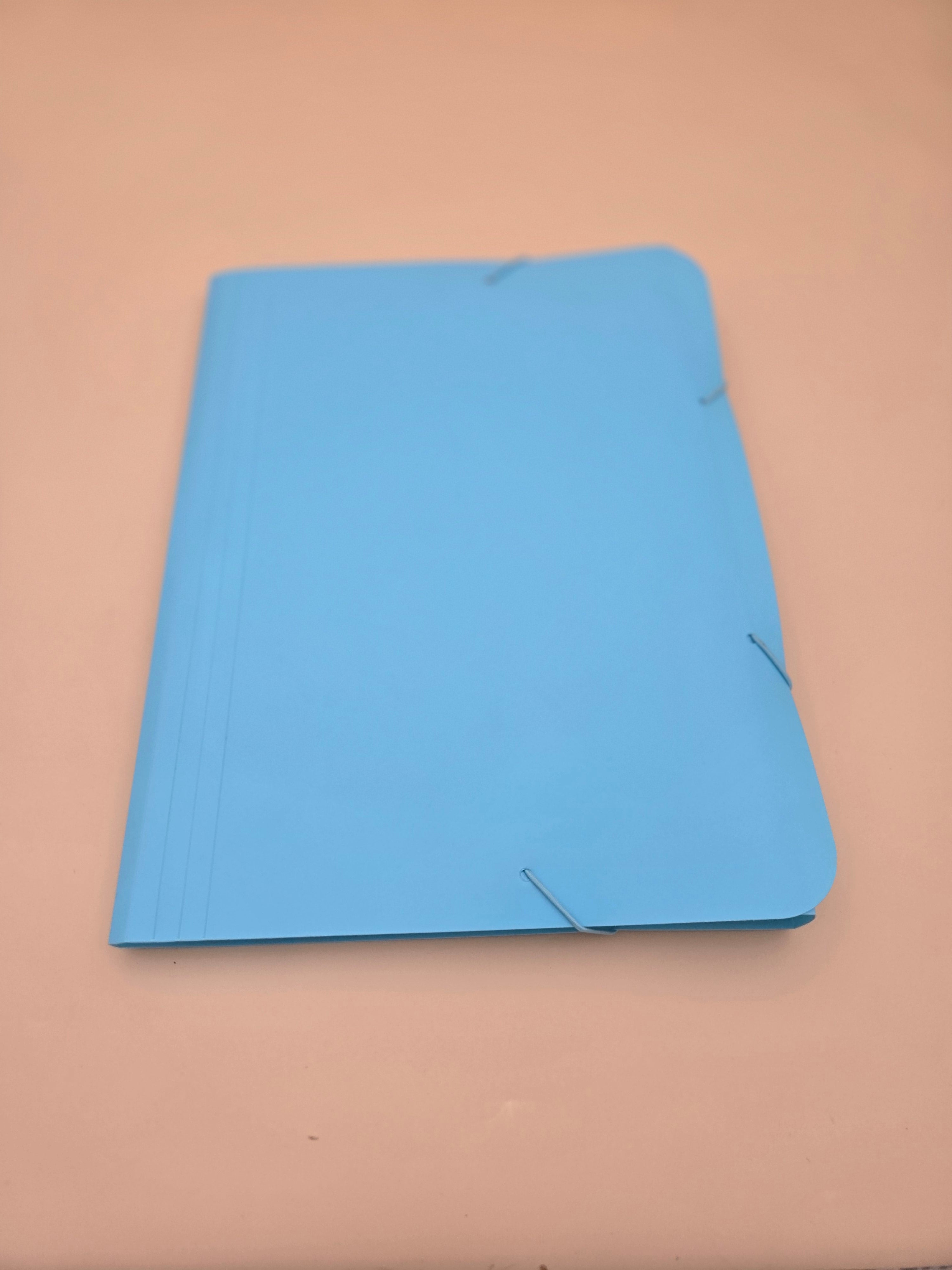 Chemise À Élastique A4 – Bleu Ciel, Fermeture 3 Élastiques