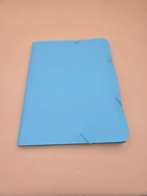 Chemise À Élastique A4 – Bleu Ciel, Fermeture 3 Élastiques