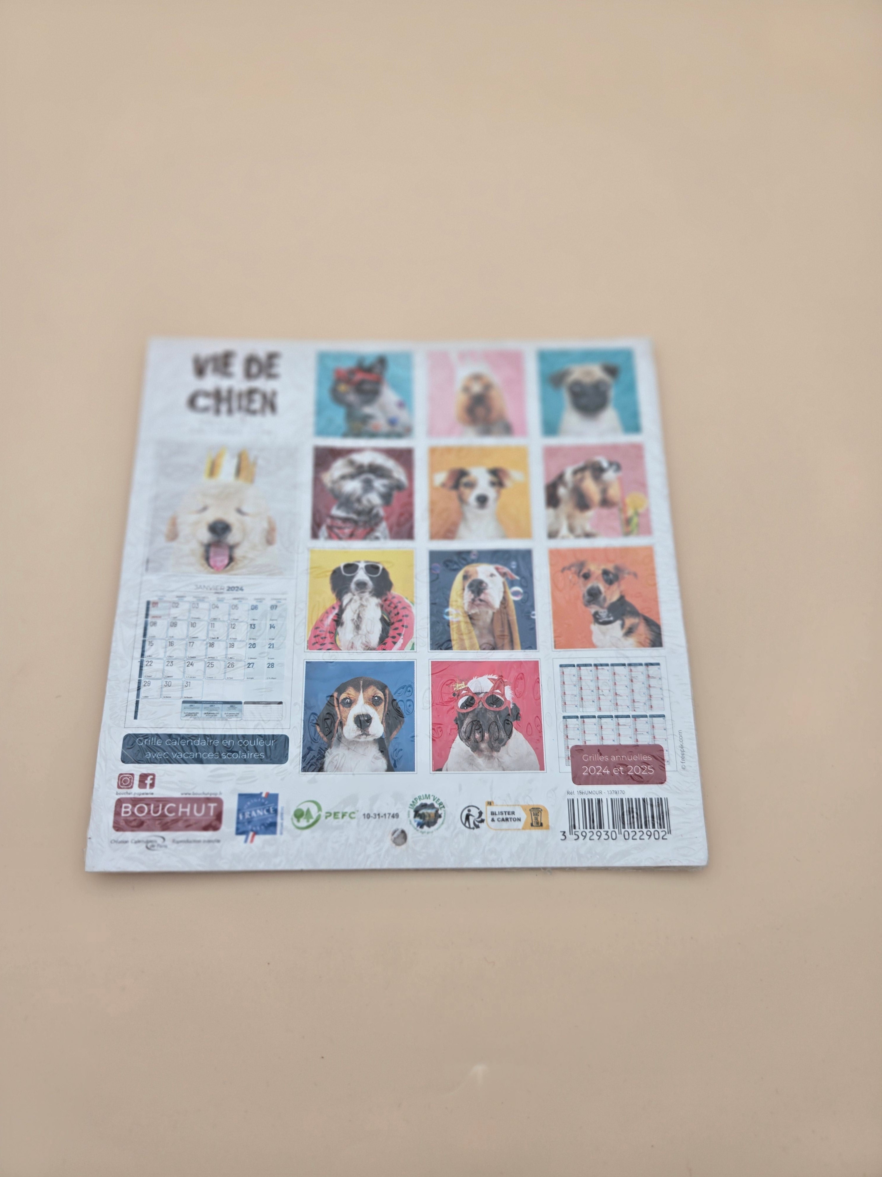 Calendrier "Vie de Chien" 2024-2025 – Photos Humoristiques de Chiens | Bouchut