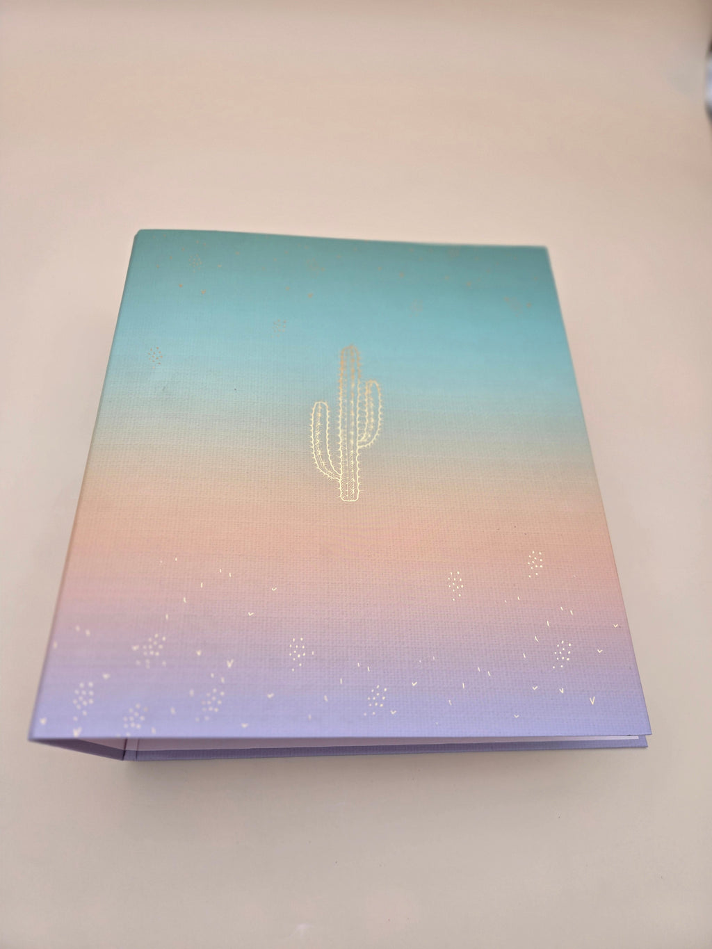 Classeur À Levier A4 – Couverture Holographique Dégradé Pastel Violet, Rose & Bleu