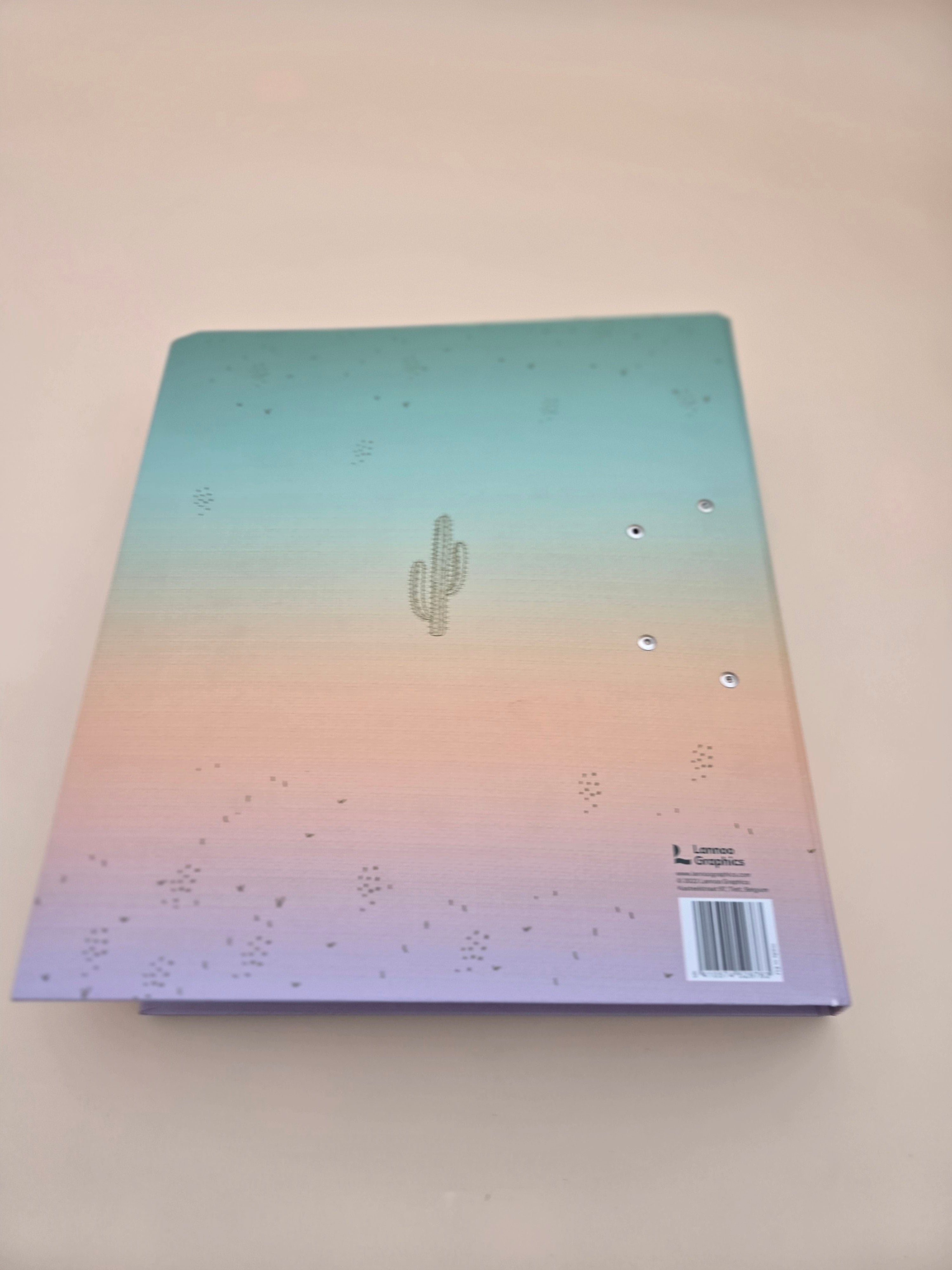 Classeur À Levier A4 – Couverture Holographique Dégradé Pastel Violet, Rose & Bleu