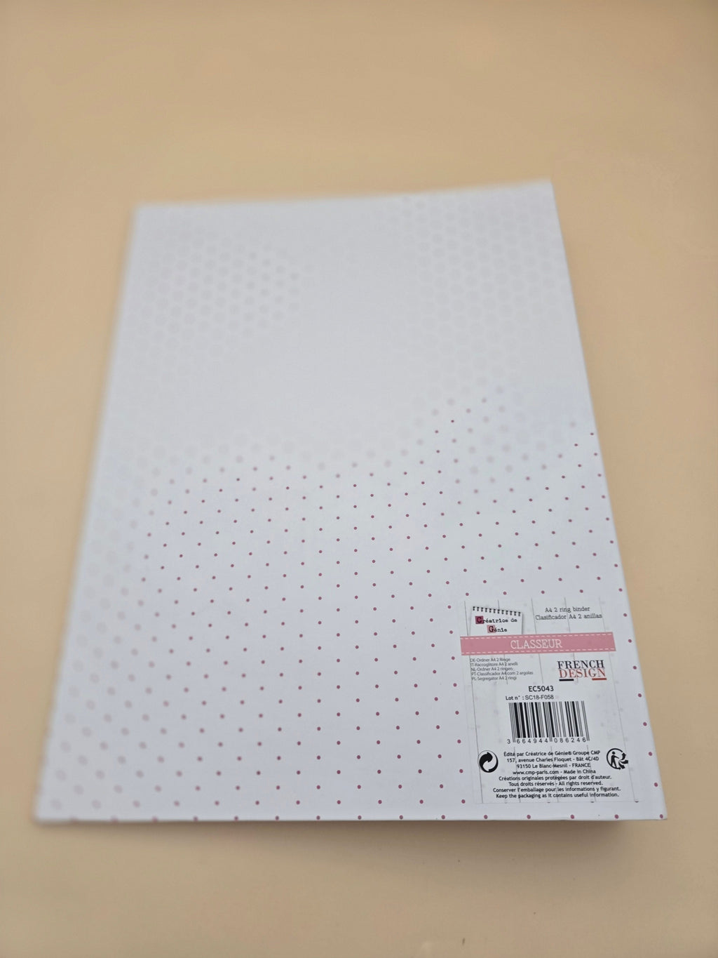 Carnet "Hello Summer" – Couverture Blanche à Pois, Motif Tropical Fuchsia