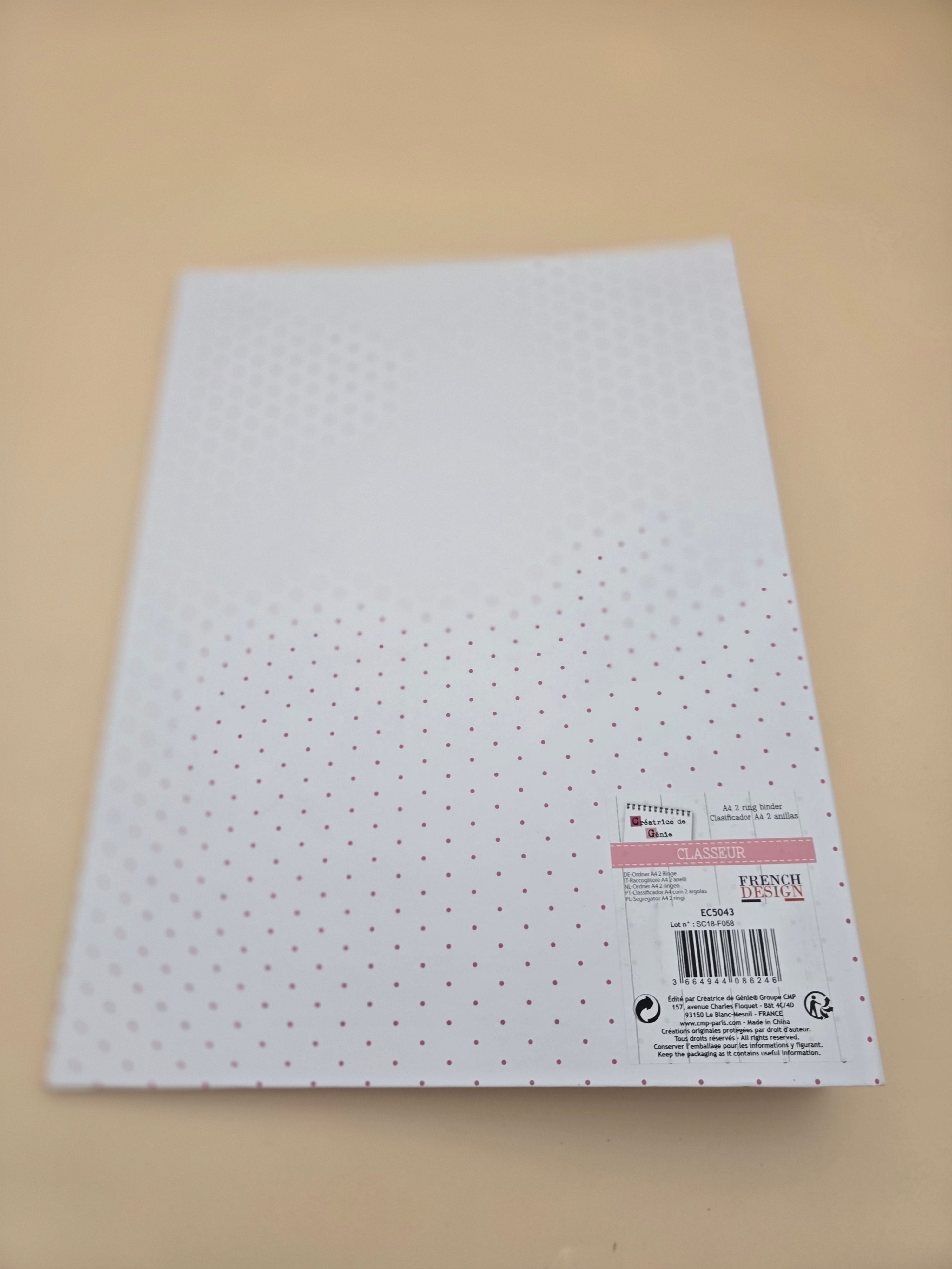 Carnet "Hello Summer" – Couverture Blanche à Pois, Motif Tropical Fuchsia