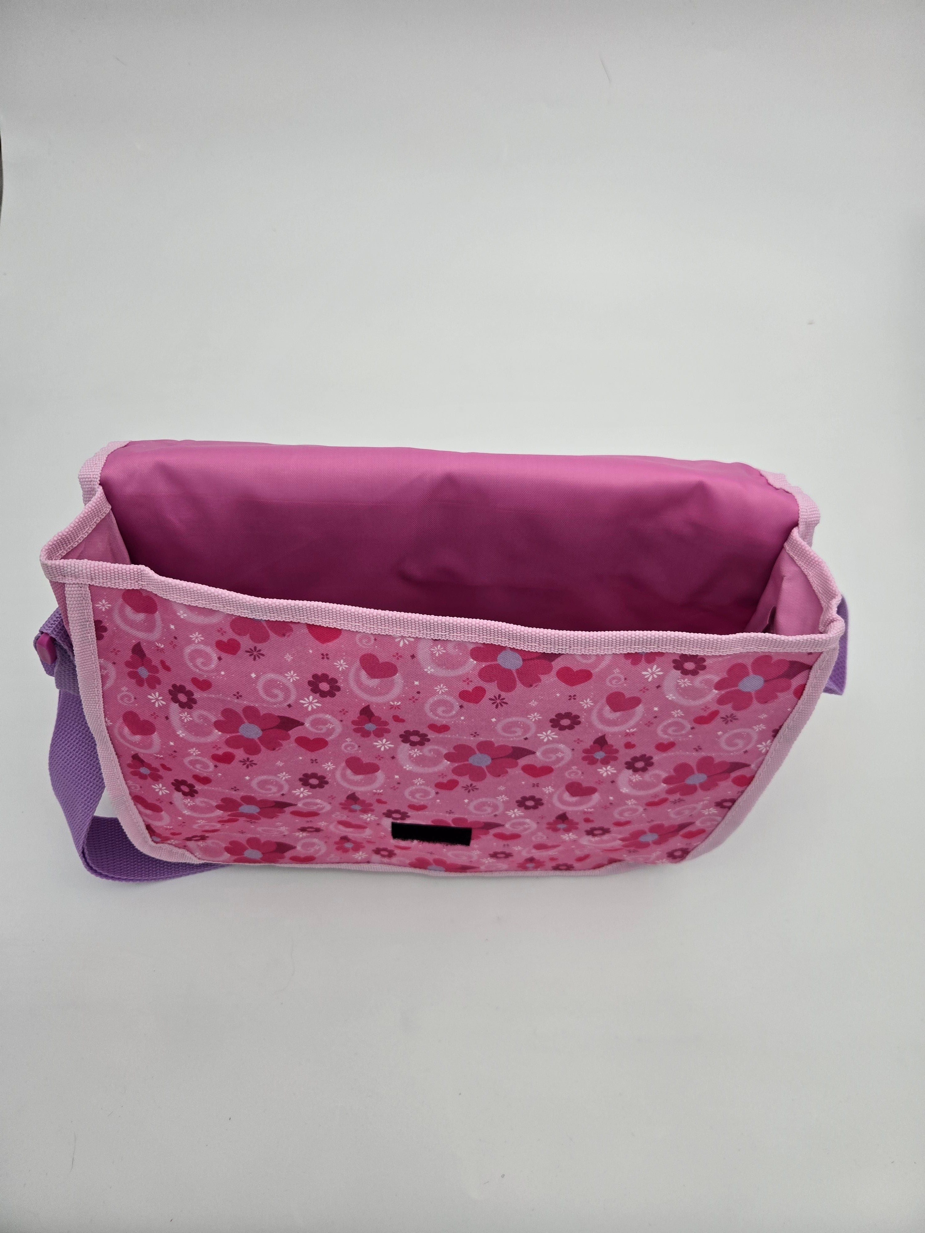Cartable Sac à Bandoulière Princesse Fille – Rose & Violet