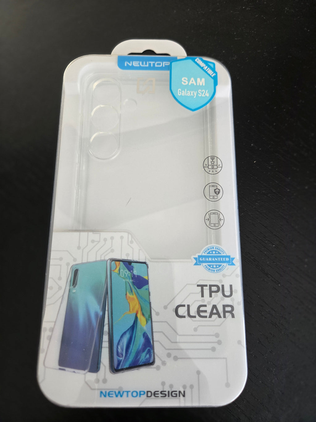 Coque transparente NEWTOP TPU Clear pour Samsung Galaxy S24