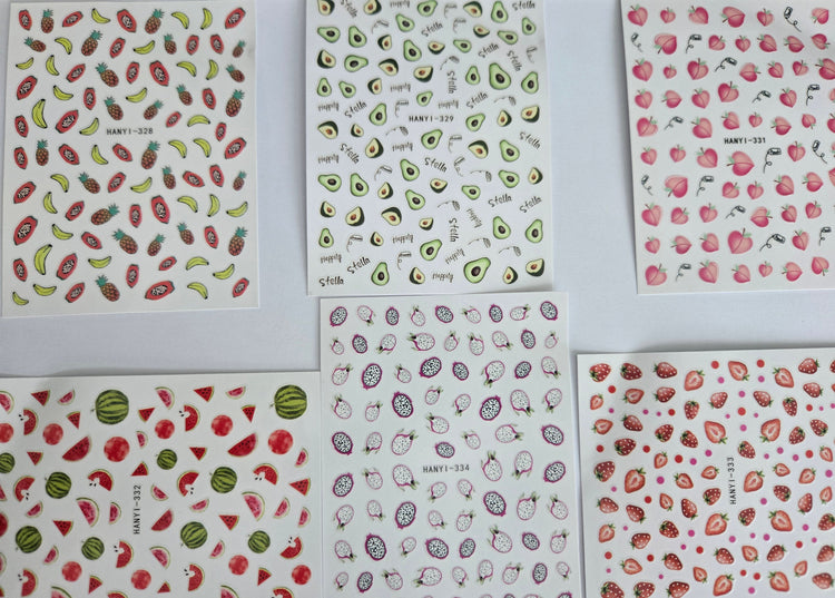 11 Planches de stickers pour ongles – Décoration nail art