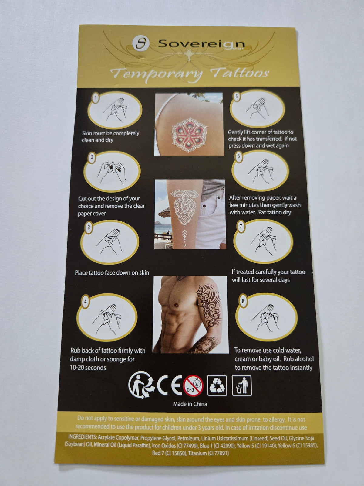 Kit de tatouages temporaires