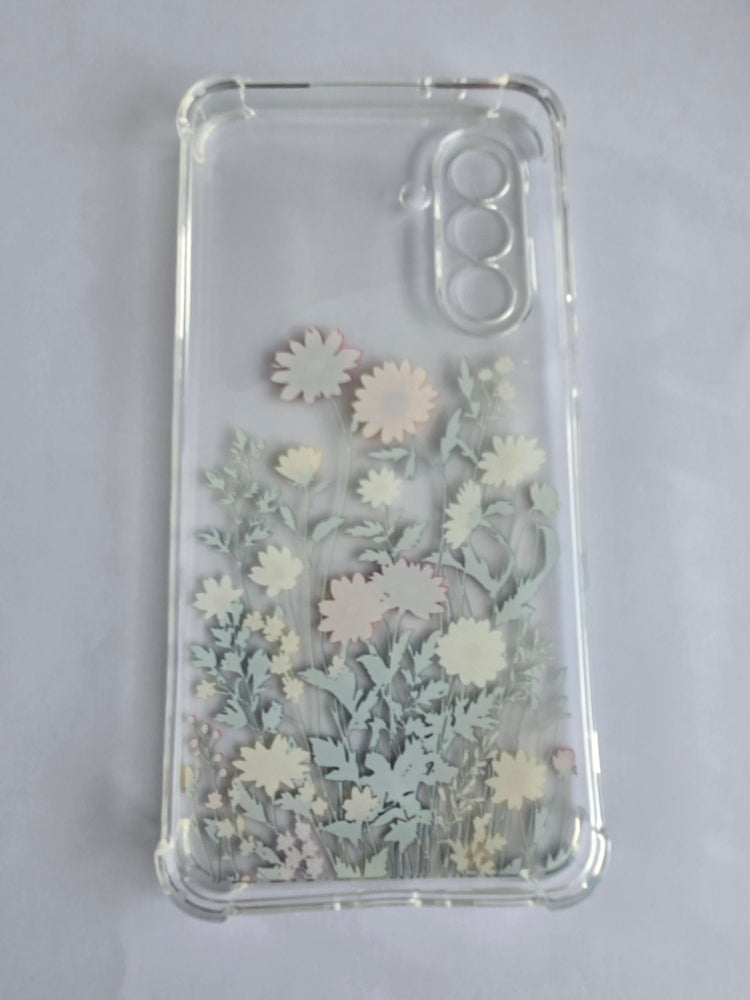 Coque transparente à fleurs pour Samsung Galaxy A36