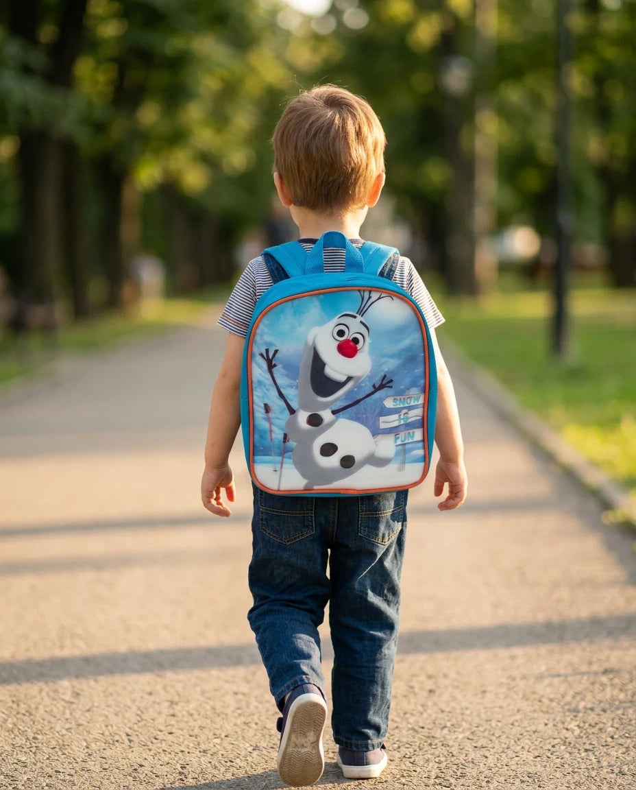 Sac à dos enfant Olaf « Snow is Fun » Bleu et orange