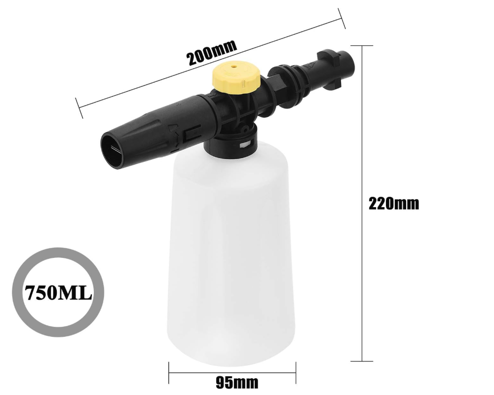 Canon à mousse 750 ml compatible Kärcher K2 à K7 - Buse réglable
