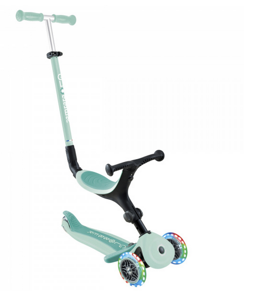 Trottinette évolutive Globber Go Up Active Plus Lights menthe – de 15 mois à 6 ans
