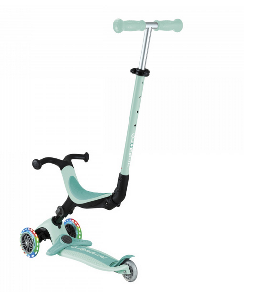 Trottinette évolutive Globber Go Up Active Plus Lights menthe – de 15 mois à 6 ans