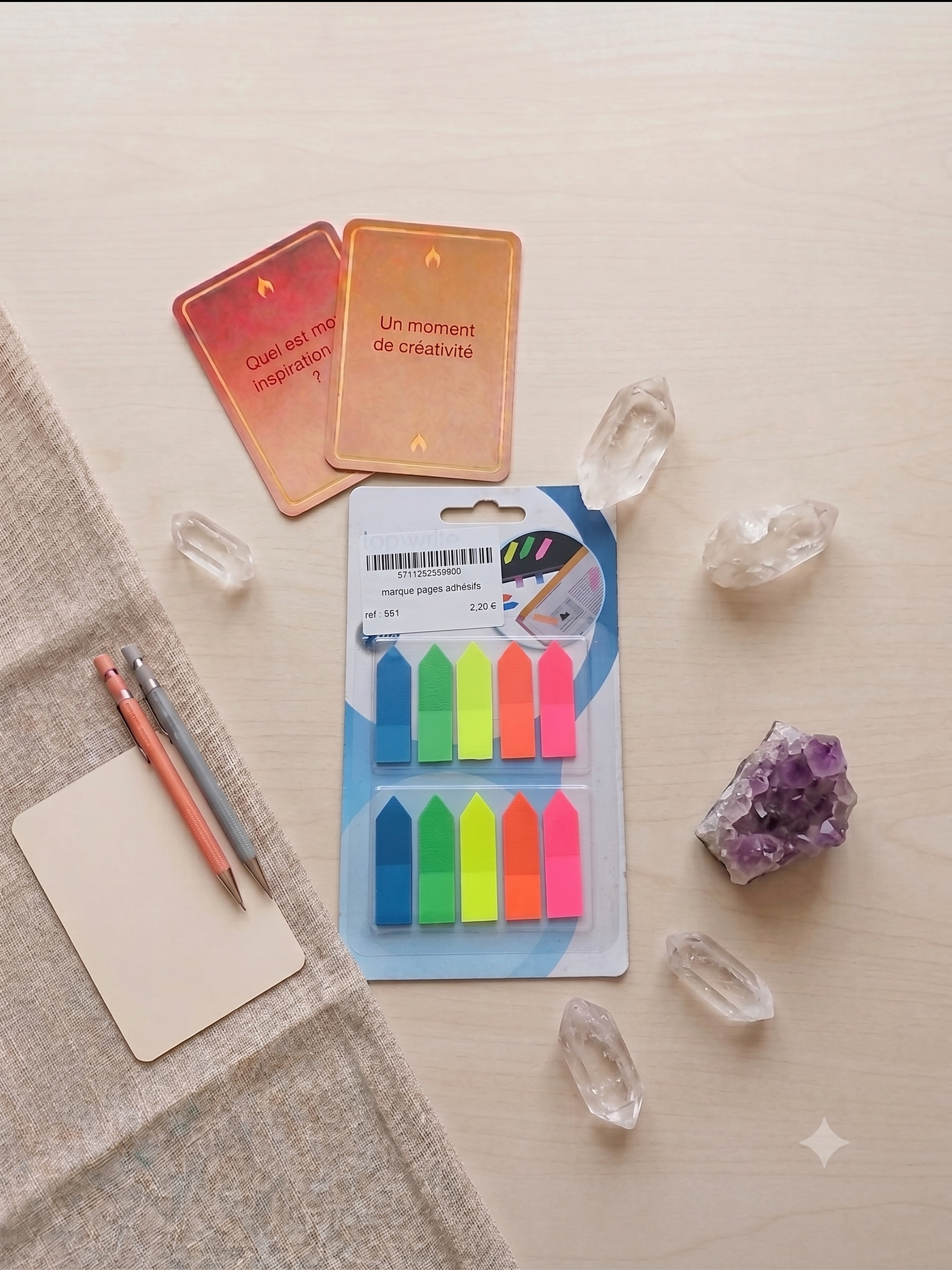 Marque-Pages Adhésifs Flèches Fluo – 5 Couleurs, 2 Formats