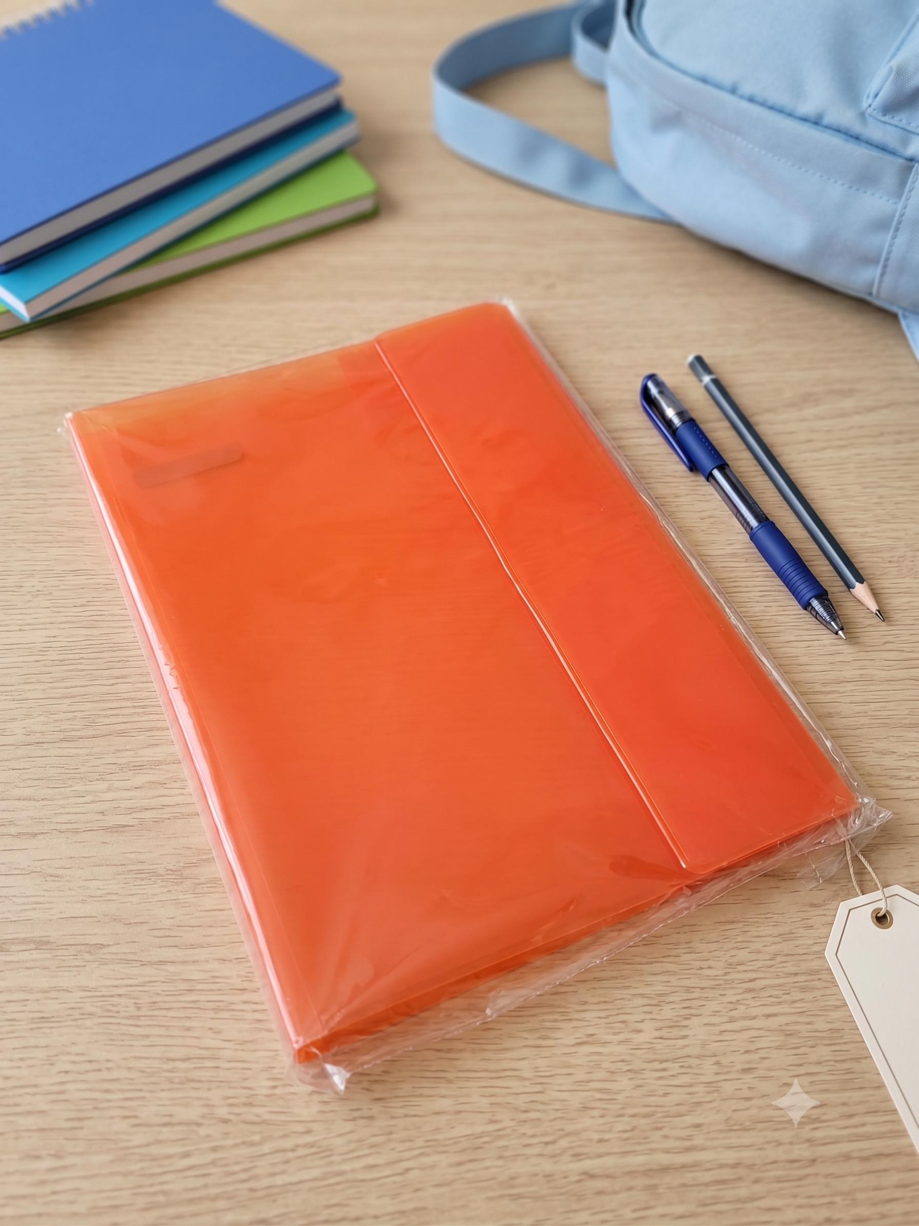 Chemise À Rabats Plastifiée A4 – Orange, Protection Documents