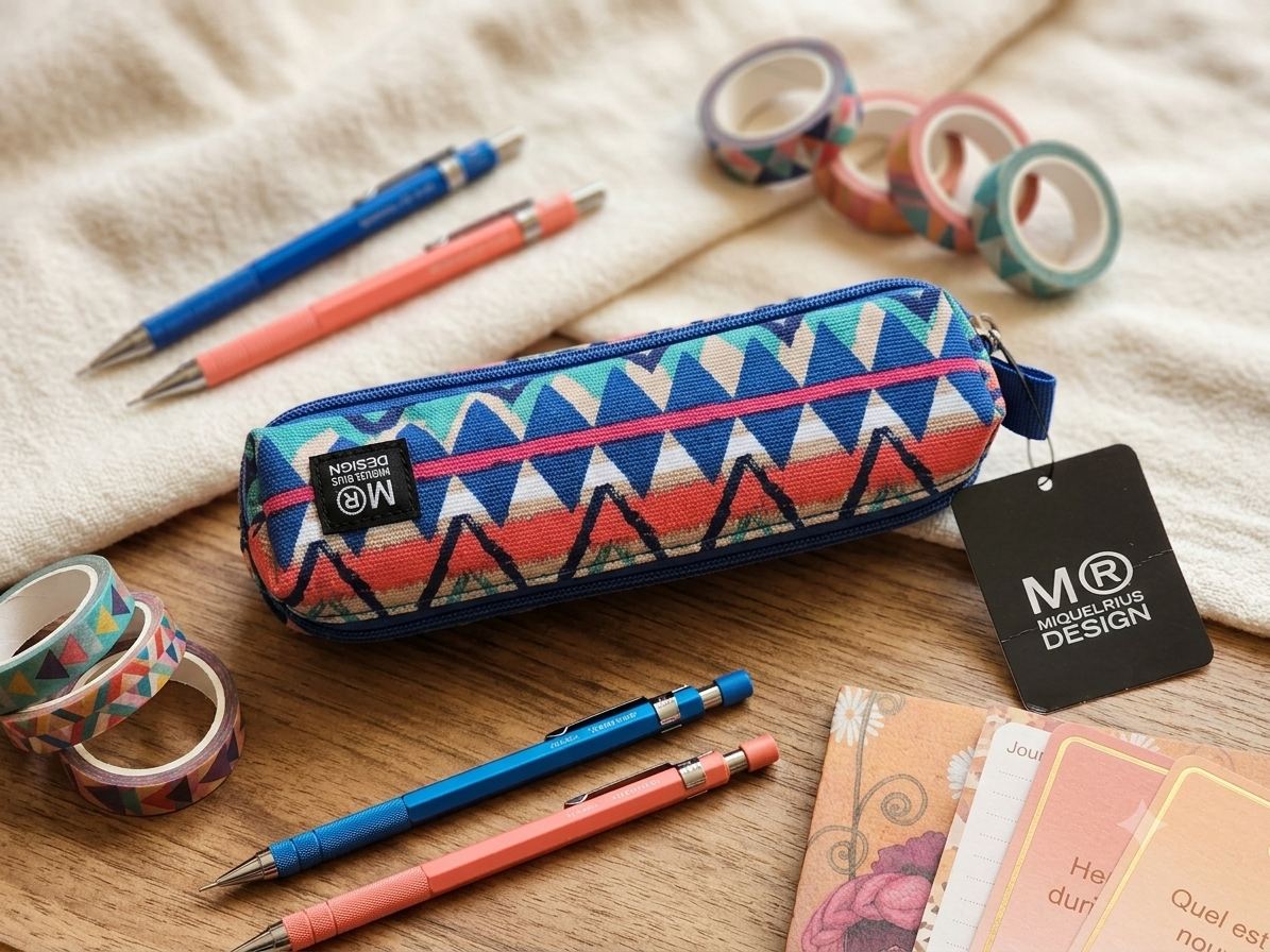 Trousse Miquelrius Design – Motif Géométrique Coloré